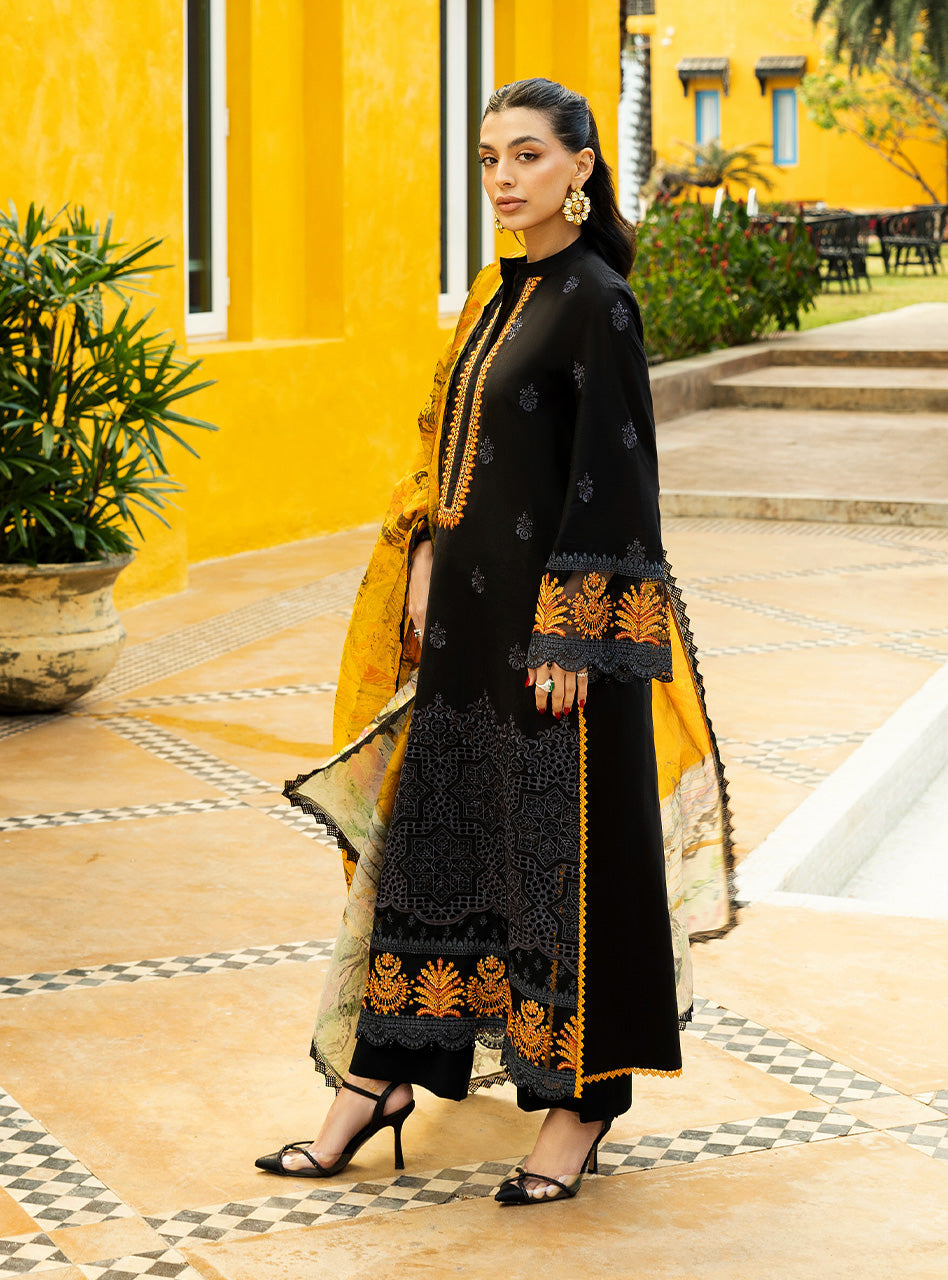 Zainab Chottani | Chikankari 25 | Selah - 5B M Black Chikankari
