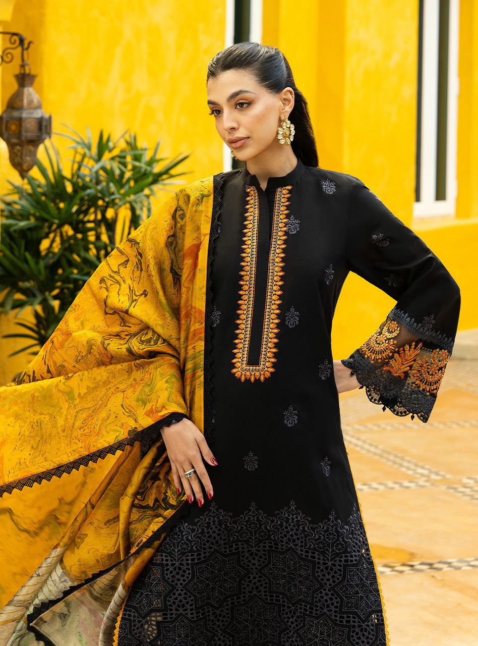 Zainab Chottani | Chikankari 25 | Selah - 5B L Black Chikankari