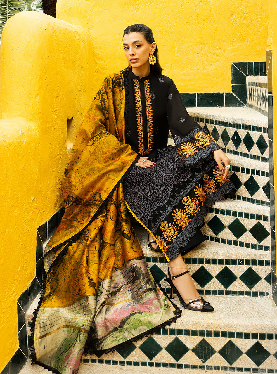 Zainab Chottani | Chikankari 25 | Selah - 5B XL Black Chikankari
