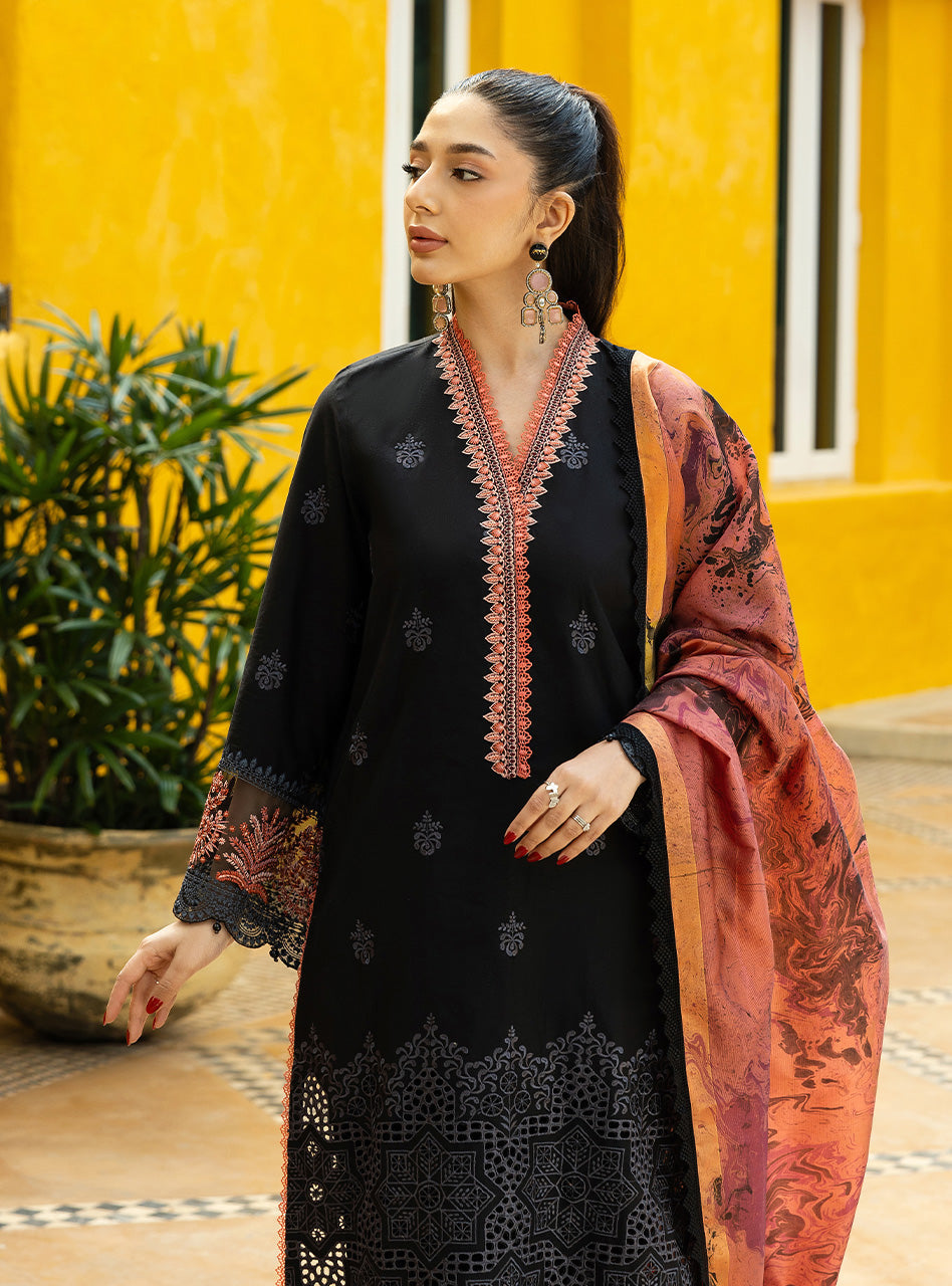 Zainab Chottani | Chikankari 25 | Selah - 5A L Black Chikankari