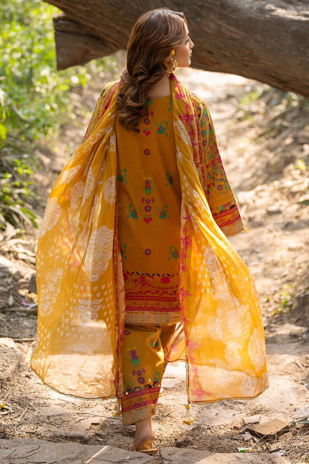 Charizma | C prints Lawn | CP5-13 S Mustard Yellow Lawn