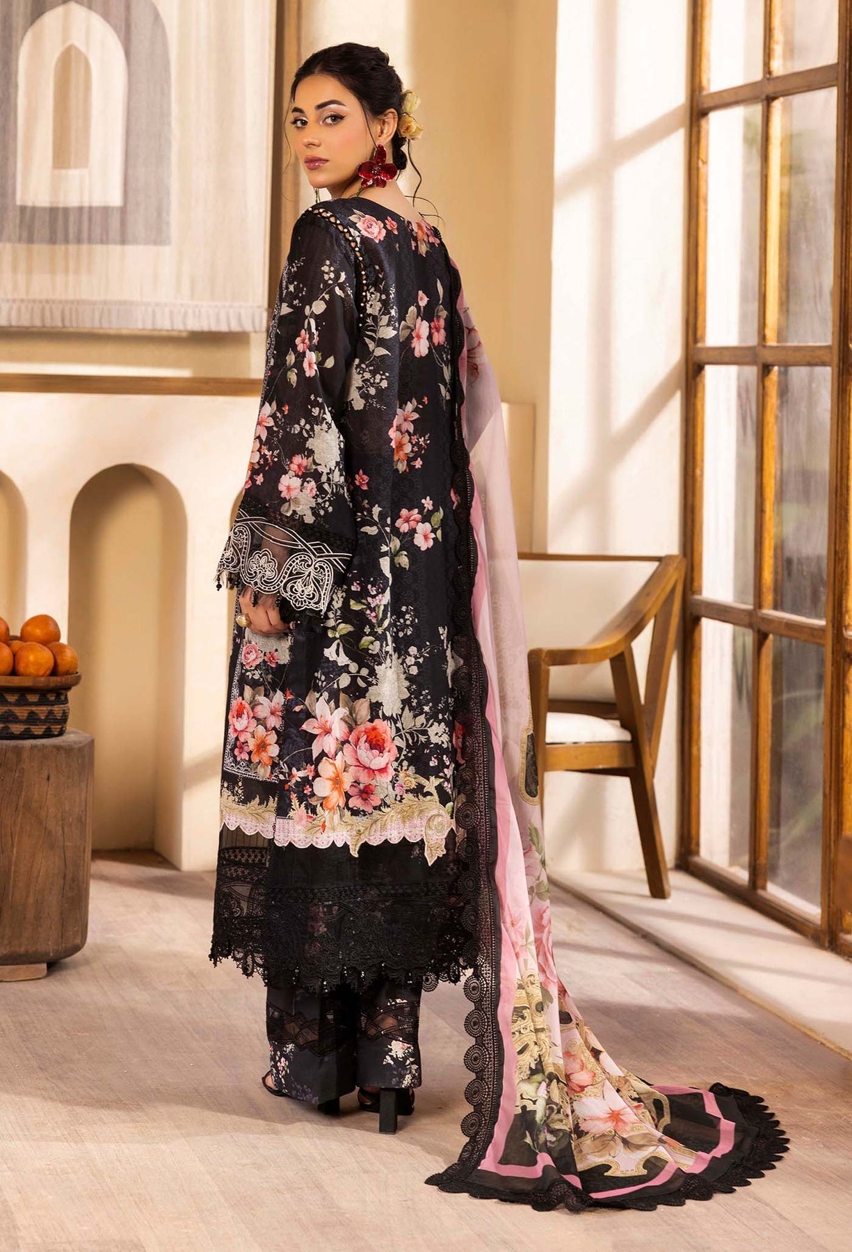 Adans Libas | Chantelle Print Lawn | CHANTELLE 99951 S Black Lawn