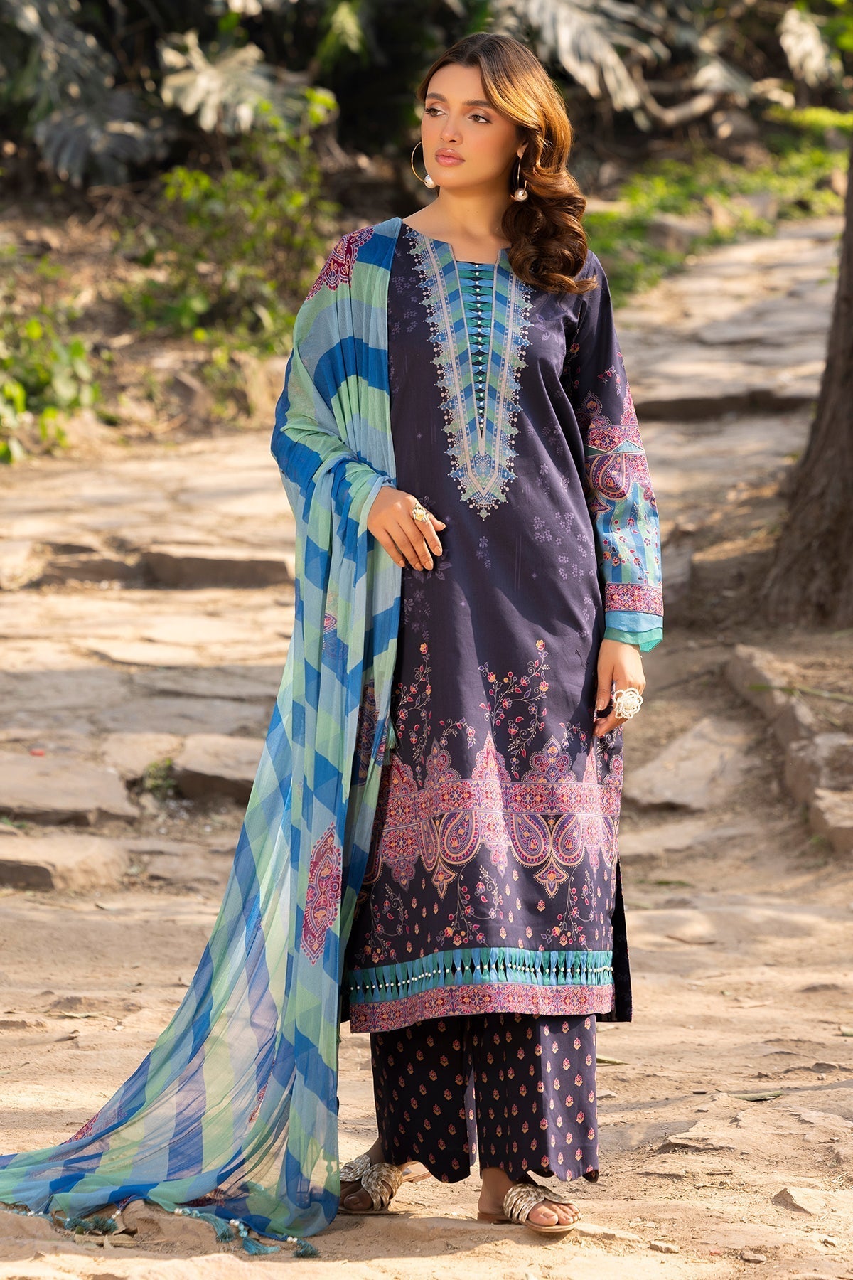 Charizma | C prints Lawn | CP5-20 XL Dark Purple Lawn