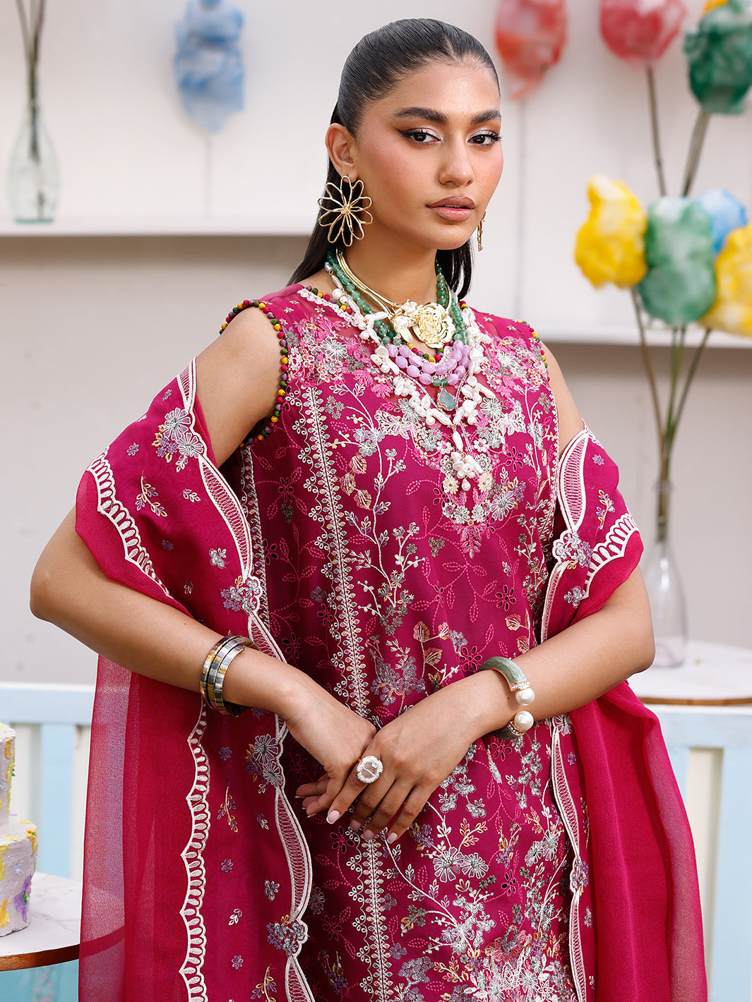 Bin Ilyas | Carnival Summer Edit 25 | 35 - B L Magenta Lawn