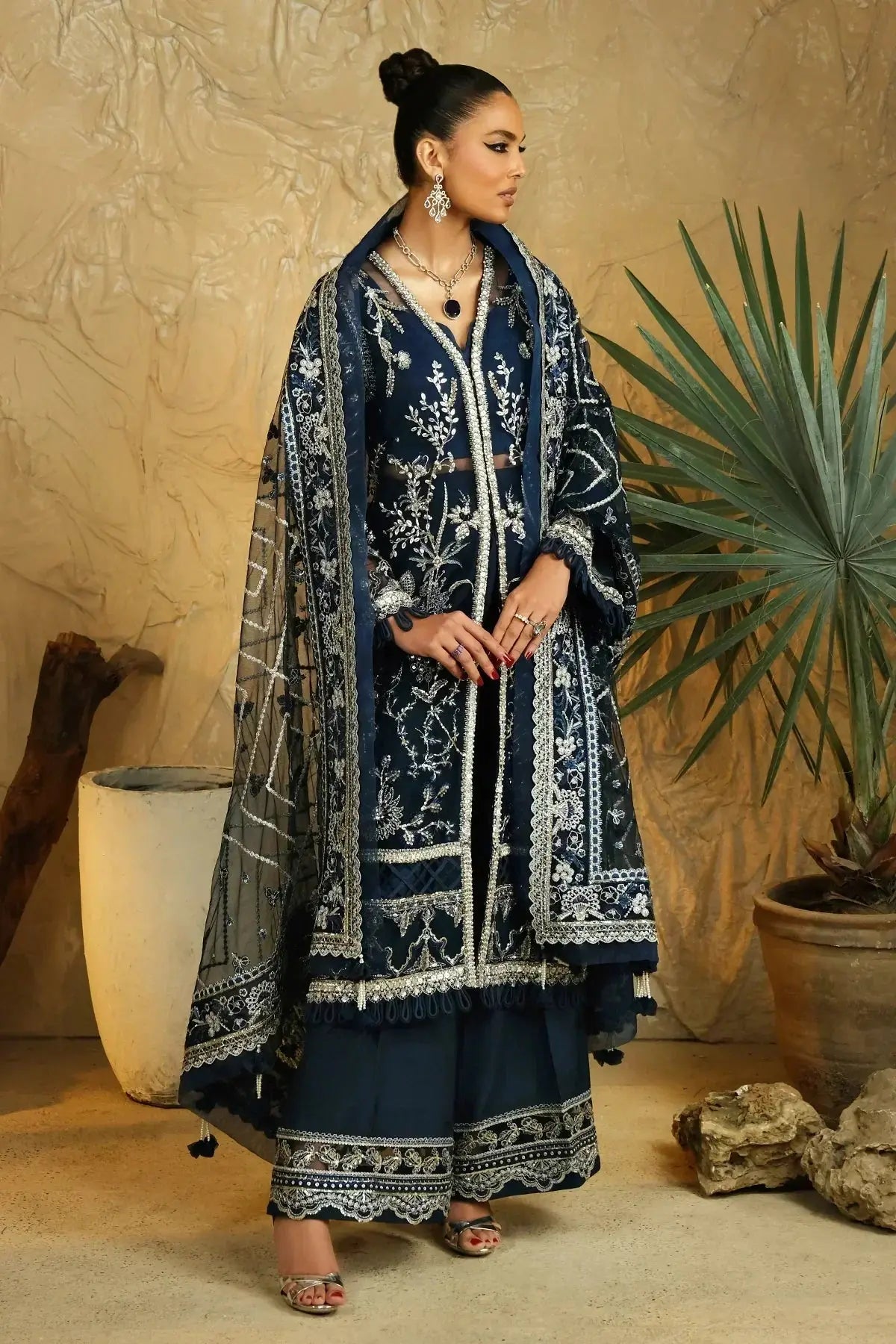 Mina Kashif | Kahani Luxury Formals 23 | Emerald - Pakistani Designer Dress - by Mina Kashif | Type: Formal - 100% Original at Saira Sultan