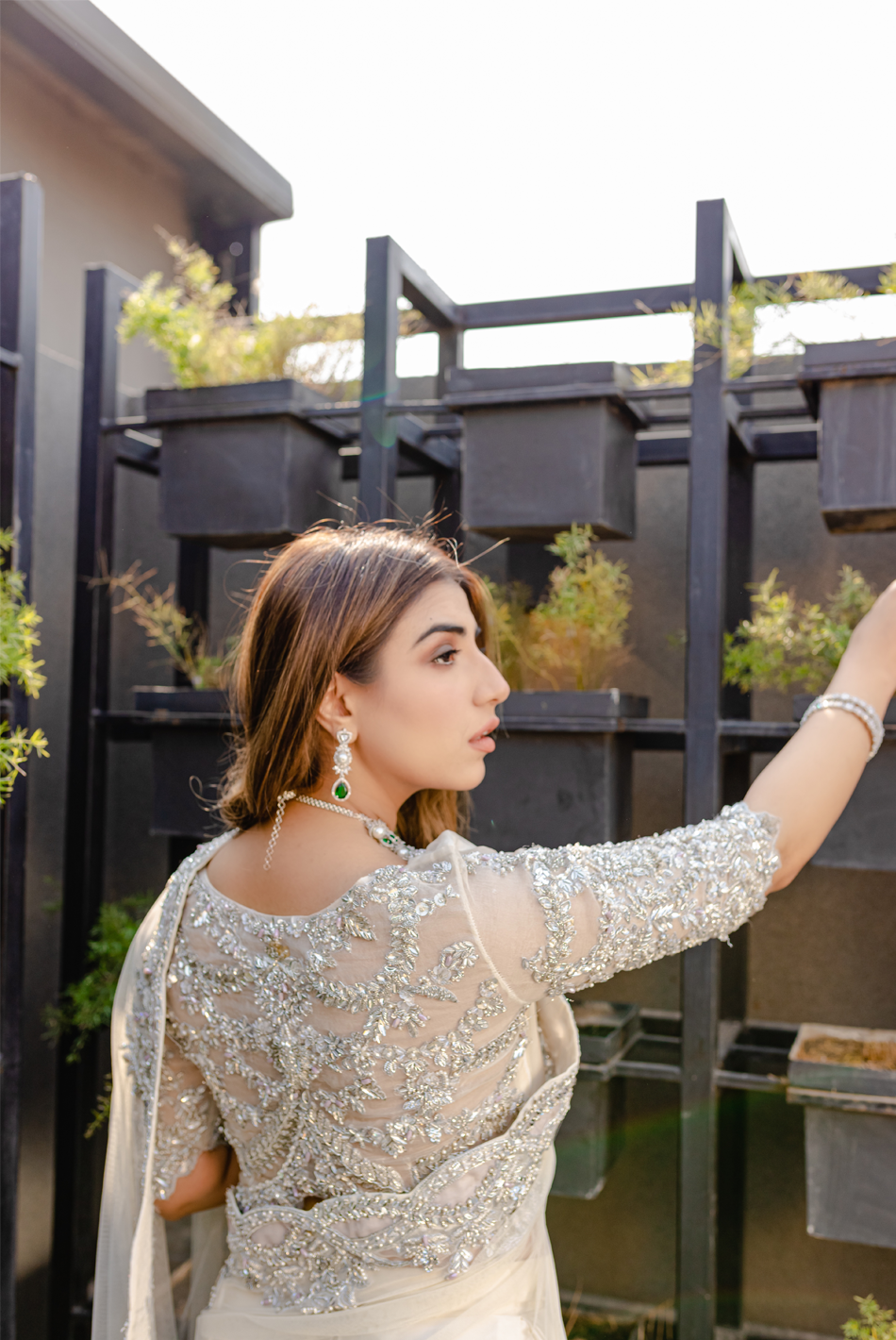 Ayesha and Usman | Celestial Night | Fleurine S White Organza