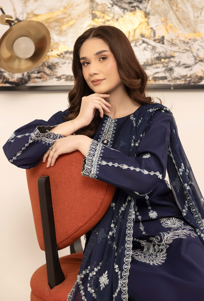 Humdum | Dilkash 25 | Dilkash - D02 L Navy Lawn