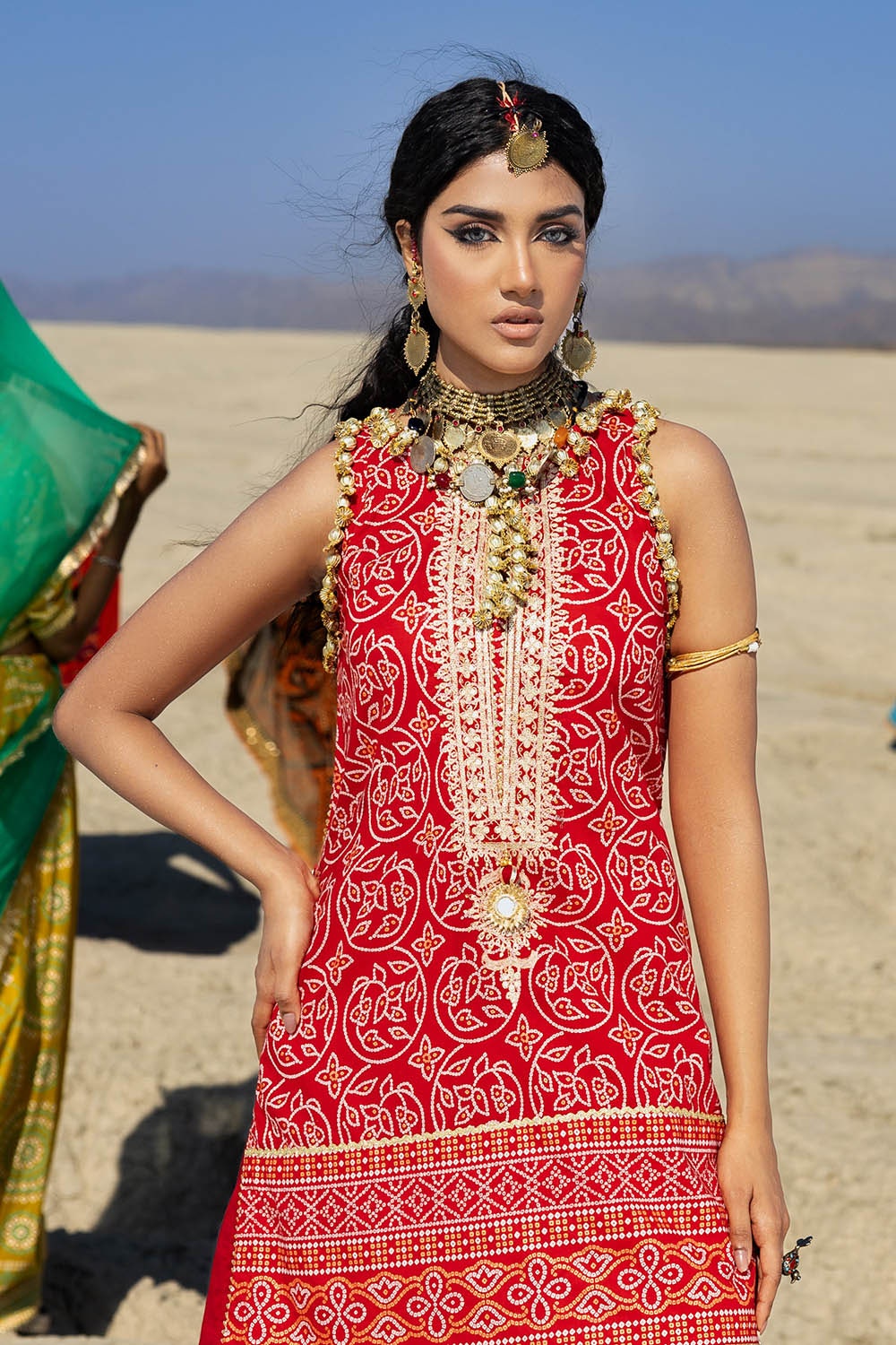 Gul Ahmed | Chunri Lawn 25 | TL-52031 M Carrot Pink Lawn