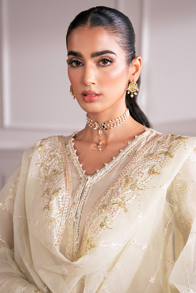 Cross Stitch | Luxe Atelier 25 | SEA MIST Custom Size Ivory Chiffon