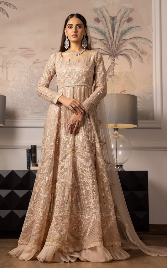 Threads and Motifs | Formal Dresses 25 | Embroidered Net Maxi - Pakistani Designer Dress - by Threads and Motifs - Type : Ladies Clothes - 100% Original at Saira Sultan