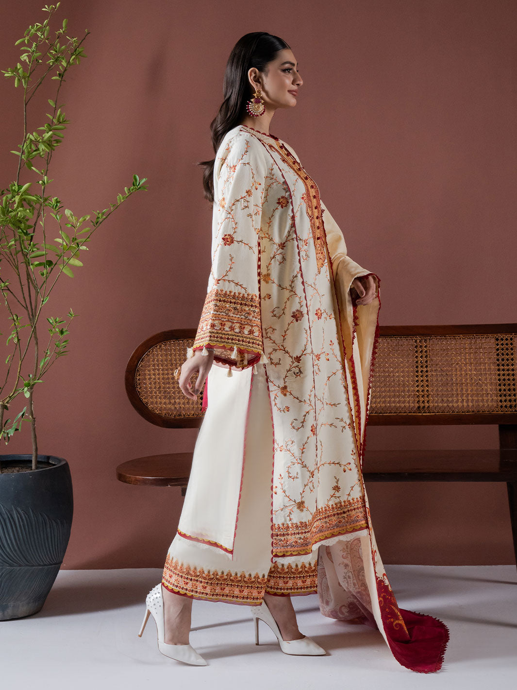 Faiza Faisal | Winter Edit 2024 | ADA Custom Size Off White Karandi