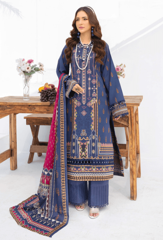 Humdum | Saira Bano Lawn 24 | D05 - Pakistani Designer Dress - by HumDum | Type: Casuals - 100% Original at Saira Sultan