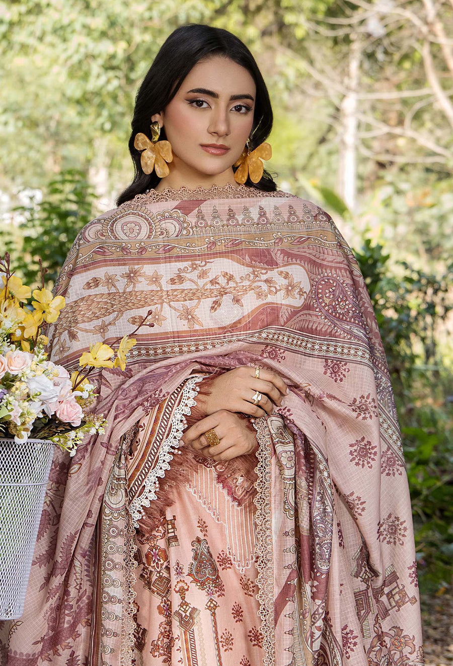 Adans Libas | Jasmine Lawn | JASMINE 2363 M Peach Pink Lawn