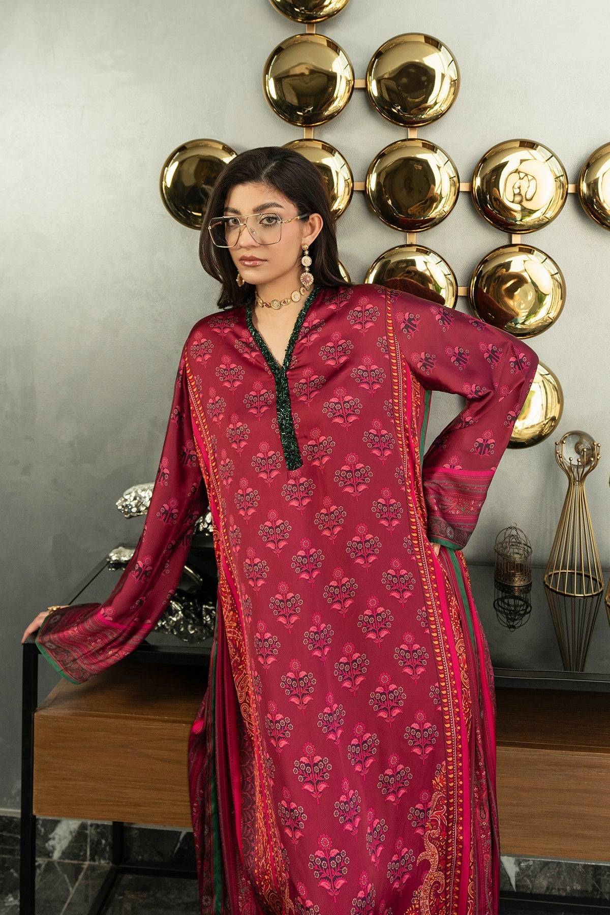 Erum Khan | Eid Edit 25 | Berry Babe - Pakistani Designer Dress - by Erum Khan | Type: Ladies Clothes - 100% Original at Saira Sultan
