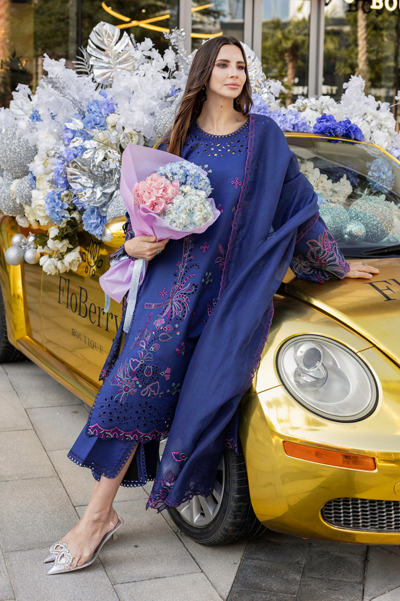 Rangrasiya | Carnation Summer Edit 25 | Aqua XL Navy Blue Lawn