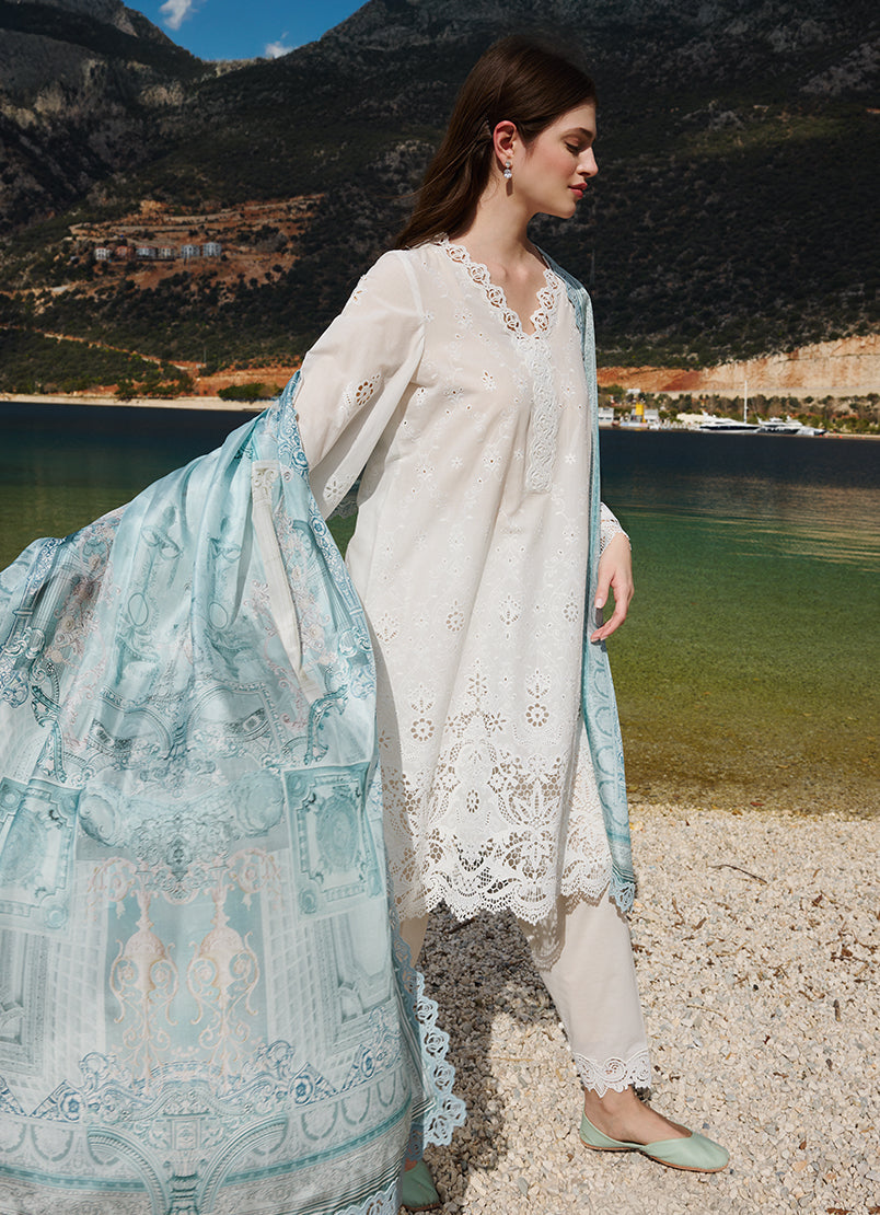 Image | Lawnkari 25 | Elif L White Cotton Lawn