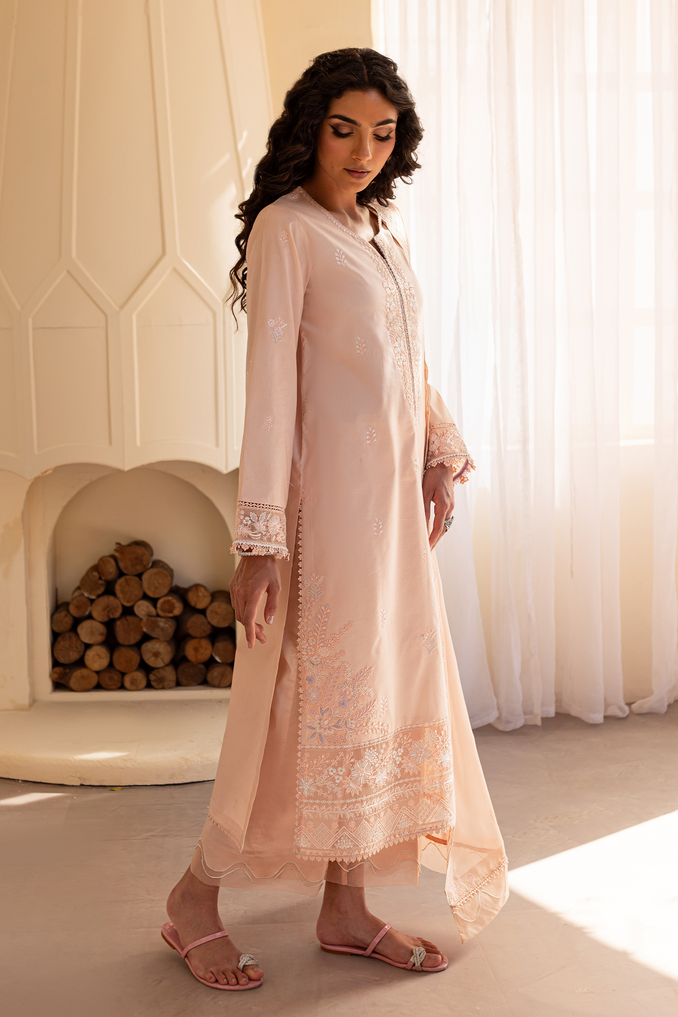 Seran | Nayab Eid Lawn | IZZA M Pale Peach Lawn