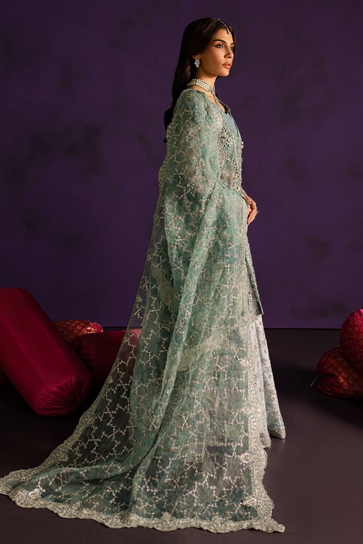 Nureh | Wedding Formals 24 | FP-146 XL Ice Blue Organza