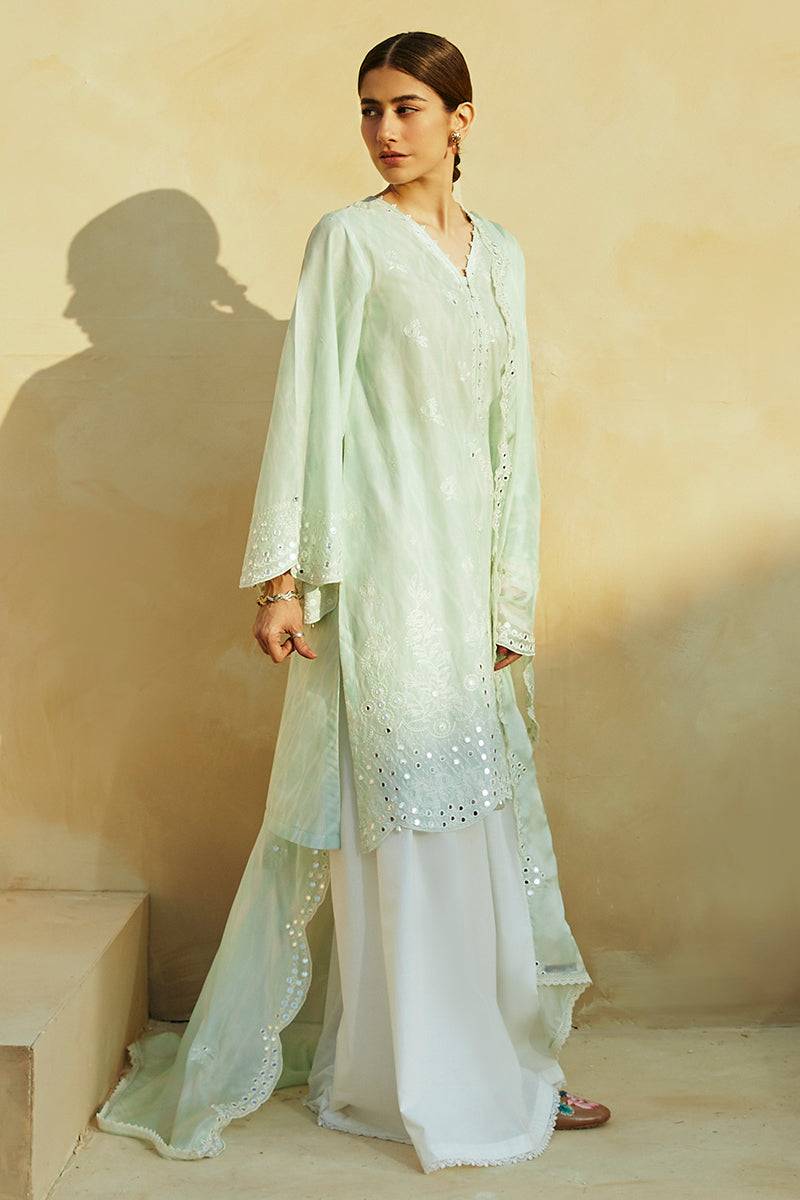 Cross Stitch | Premium Lawn 24 | WHISPER MINT - Pakistani Designer Dress - by Cross Stitch | Type: Formal - 100% Original at Saira Sultan