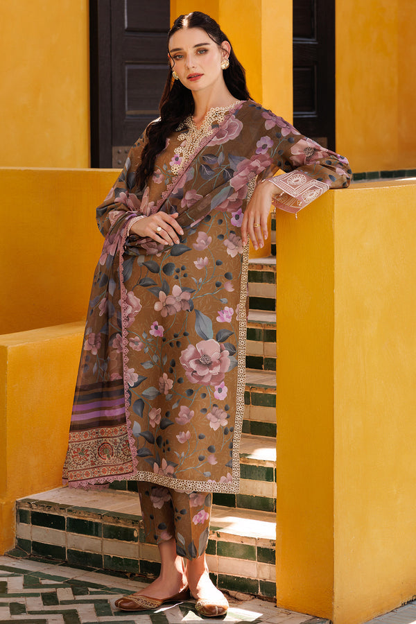 Farasha | Printed Essentials | Fawn Bliss L Brown Lawn