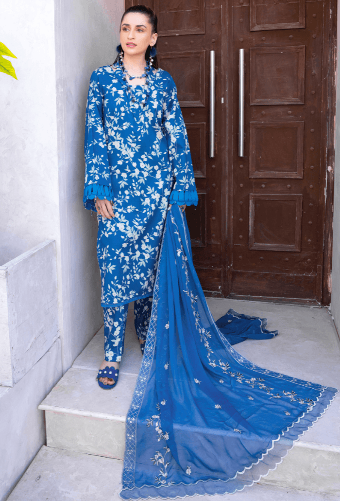 Humdum | Gardenia Lawn 24 | PLG 3 - D09 - Pakistani Designer Dress - by HumDum | Type: Luxury - 100% Original at Saira Sultan