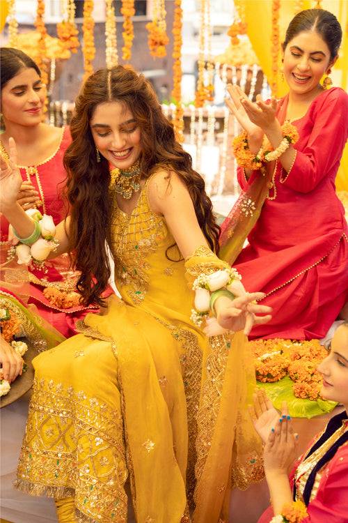 Maya | Wedding Formal Babul | BANDHNI - Pakistani Designer Dress - by may | Type: Bridal - 100% Original at Saira Sultan