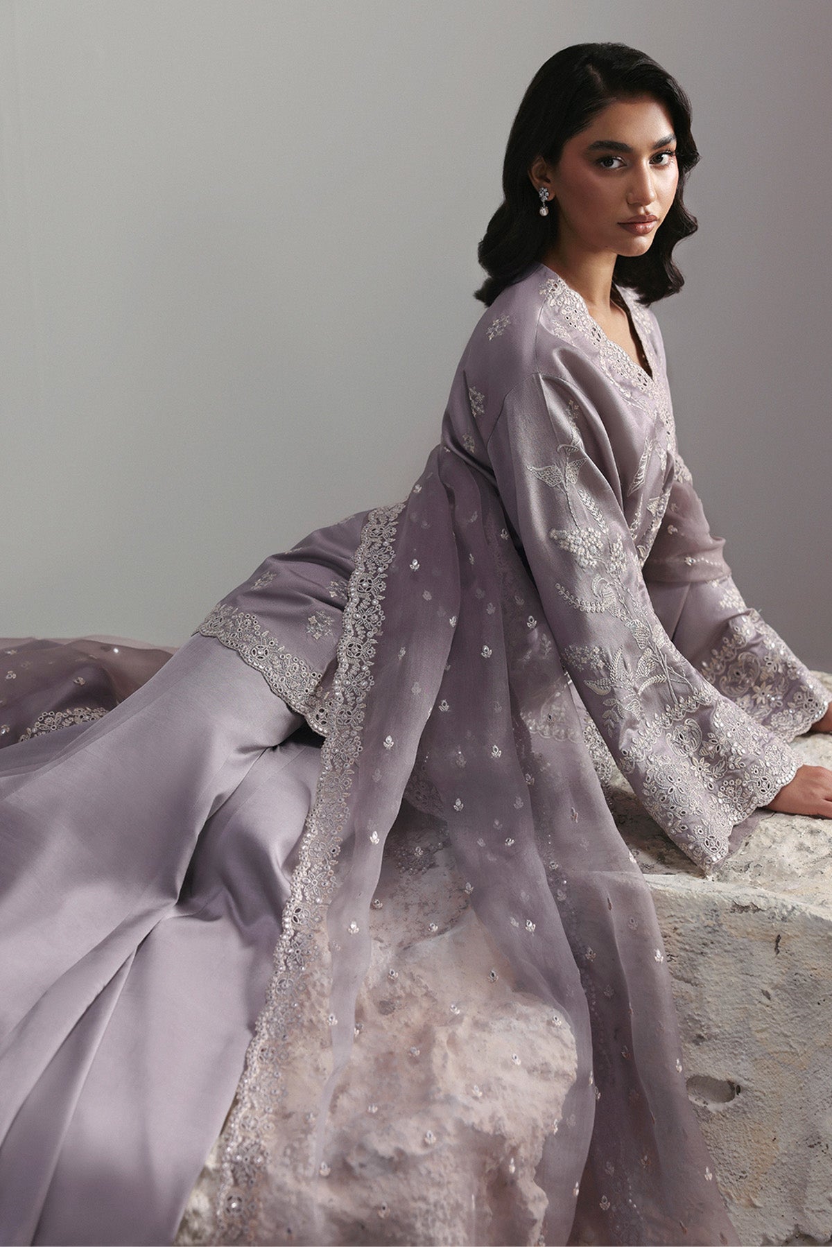 Afrozeh | Slate Ready to Wear | Cressida - Pakistani Designer Dress - by Afrozeh - Type : Ladies Clothes - 100% Original at Saira Sultan