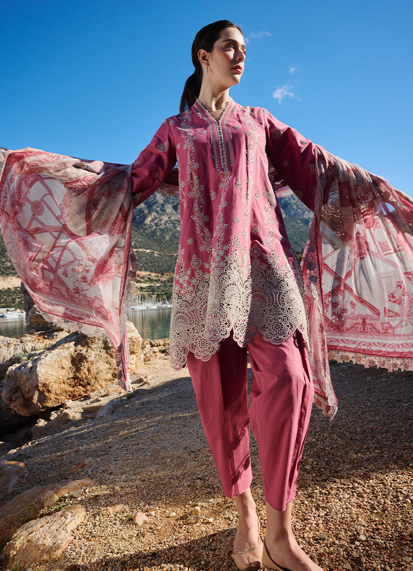 Image | Lawnkari 25 | Iris L Rose Pink Cotton Lawn