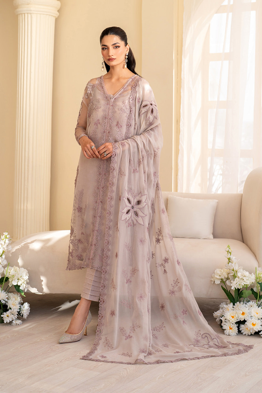 Iznik | Festive Formal | UE-437 Embroidered Pure Organza - Pakistani Designer Dress - by Iznik - Type : Ladies Clothes - 100% Original at Saira Sultan
