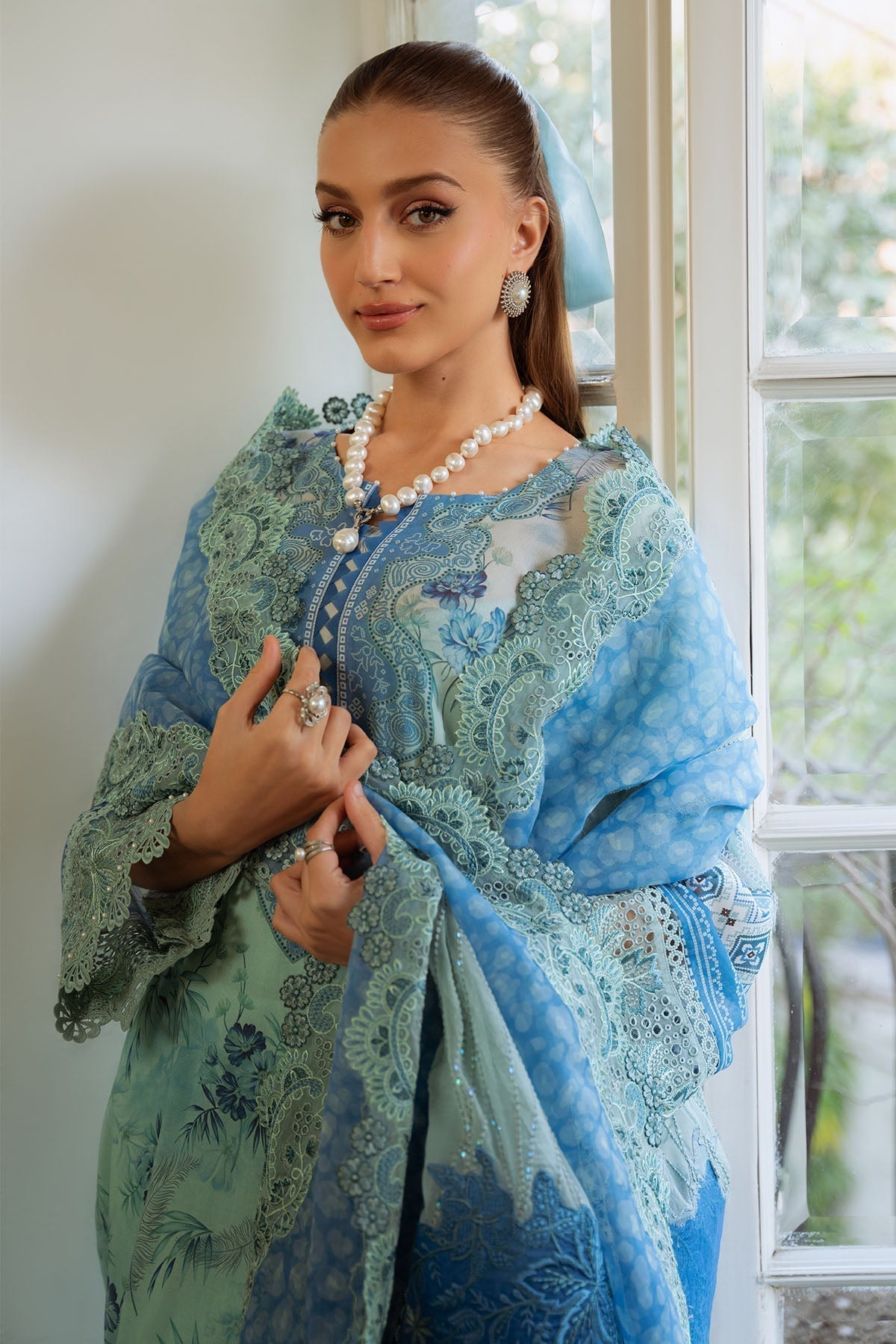 Nureh | Maya Swiss Lawn | NS-152 M Mint Green Lawn