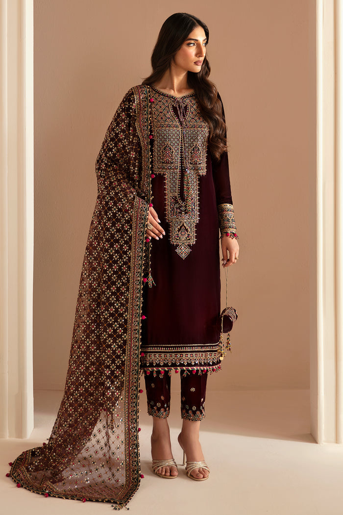 Jazmin | Velvet Edit 24 | VF-2022 XS Dark Maroon Velvet