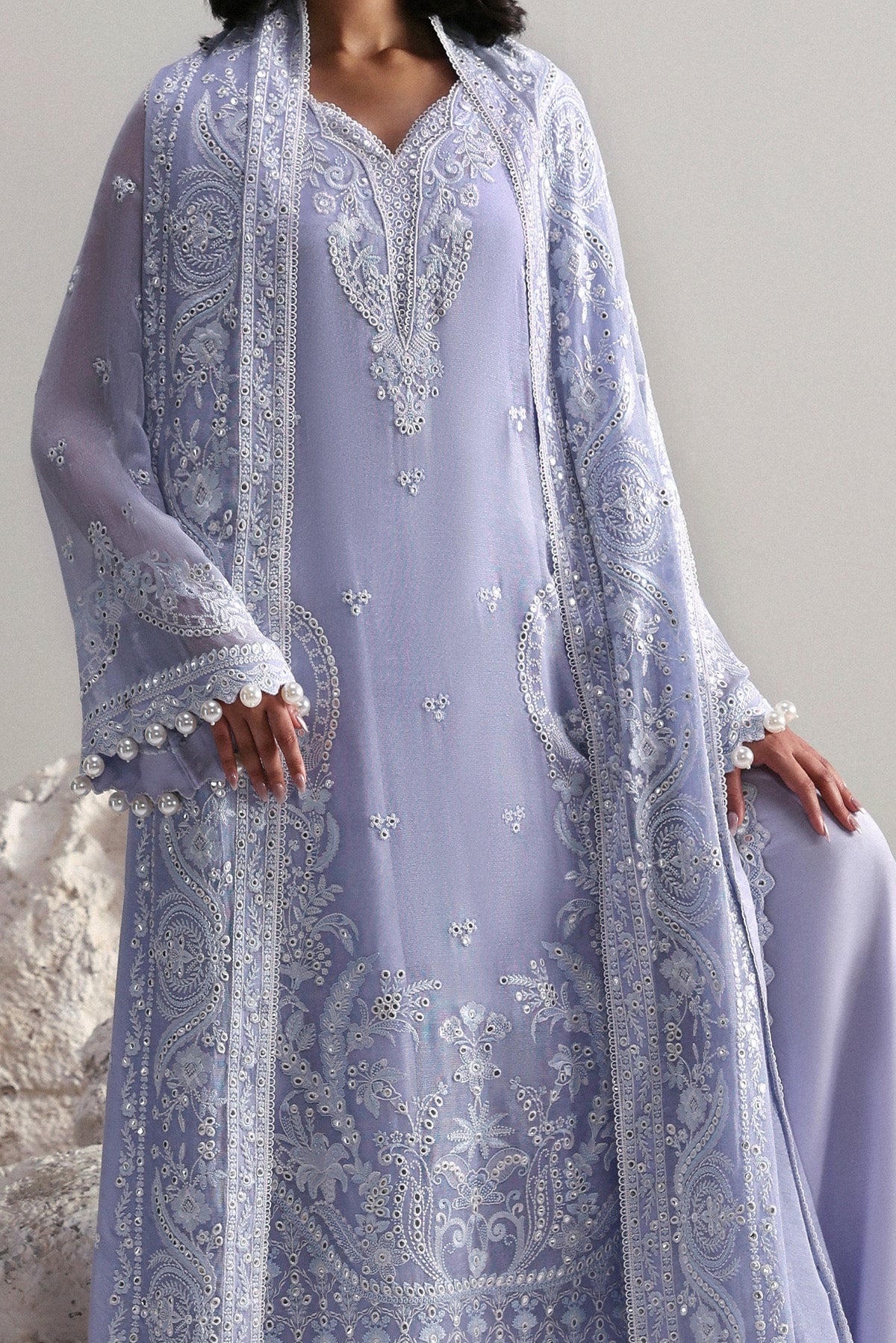 Afrozeh | Slate Ready to Wear | Vaelis - Pakistani Designer Dress - by Afrozeh - Type : Ladies Clothes - 100% Original at Saira Sultan