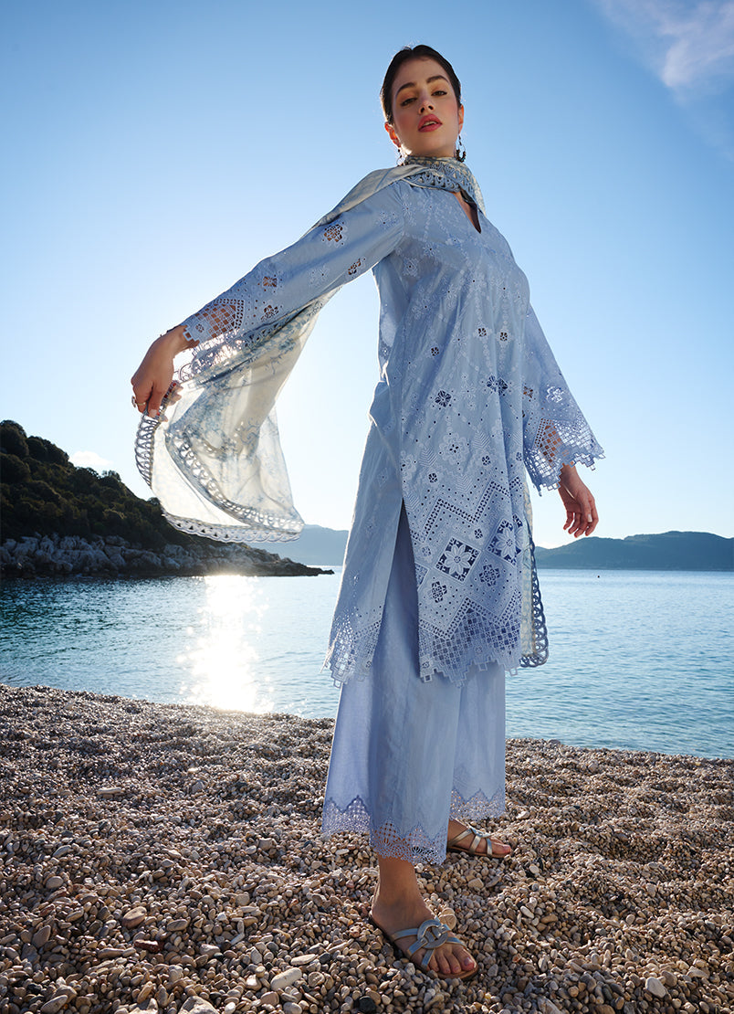 Image | Lawnkari 25 | Esme S Blue Cotton Lawn