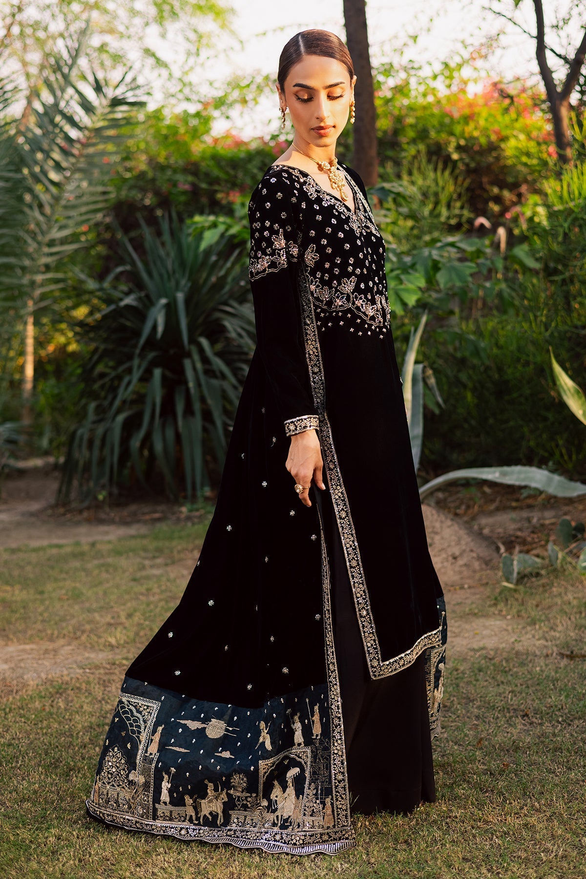 Nureh | Maya Velvet | NW-118 by Nureh - Designer Dress - Type : Ladies Clothes - Available at Saira Sultan - 100% Original