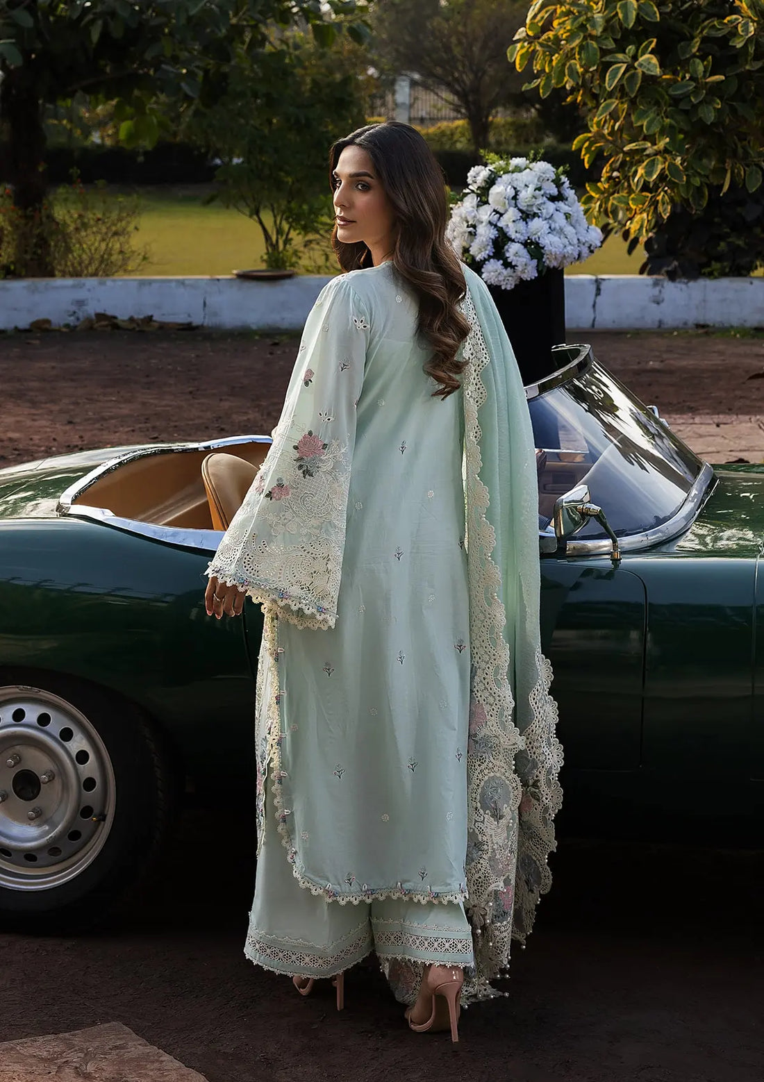 Kahf Premium | Luxury Lawn 25 | KLR-2B Garnet S Aqua Lawn