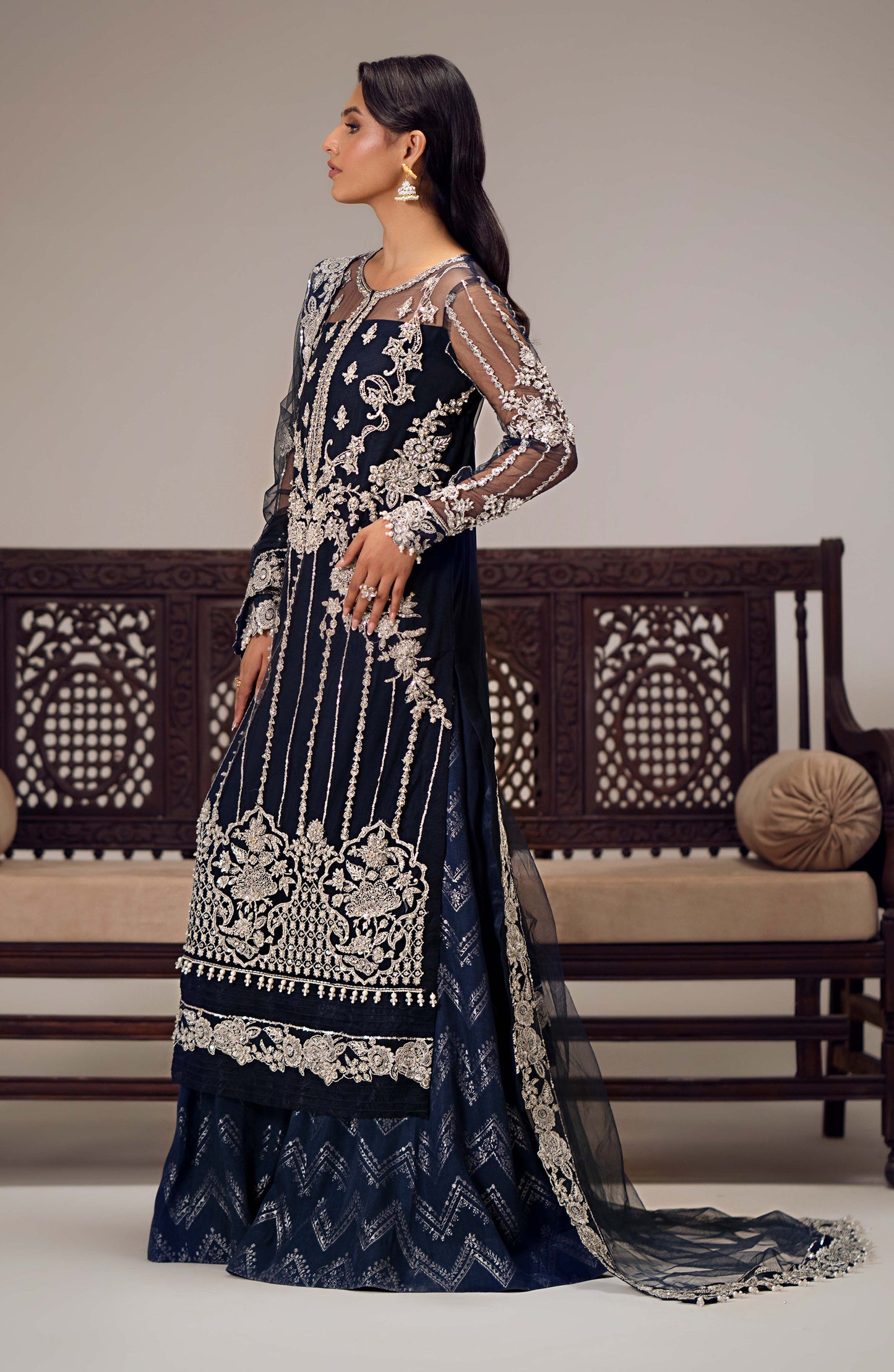 Maryum N Maria | Dastan Formals | INARA - MS40026 - Pakistani Designer Dress - by Maryam N Maria | Type: Ladies Clothes - 100% Original at Saira Sultan