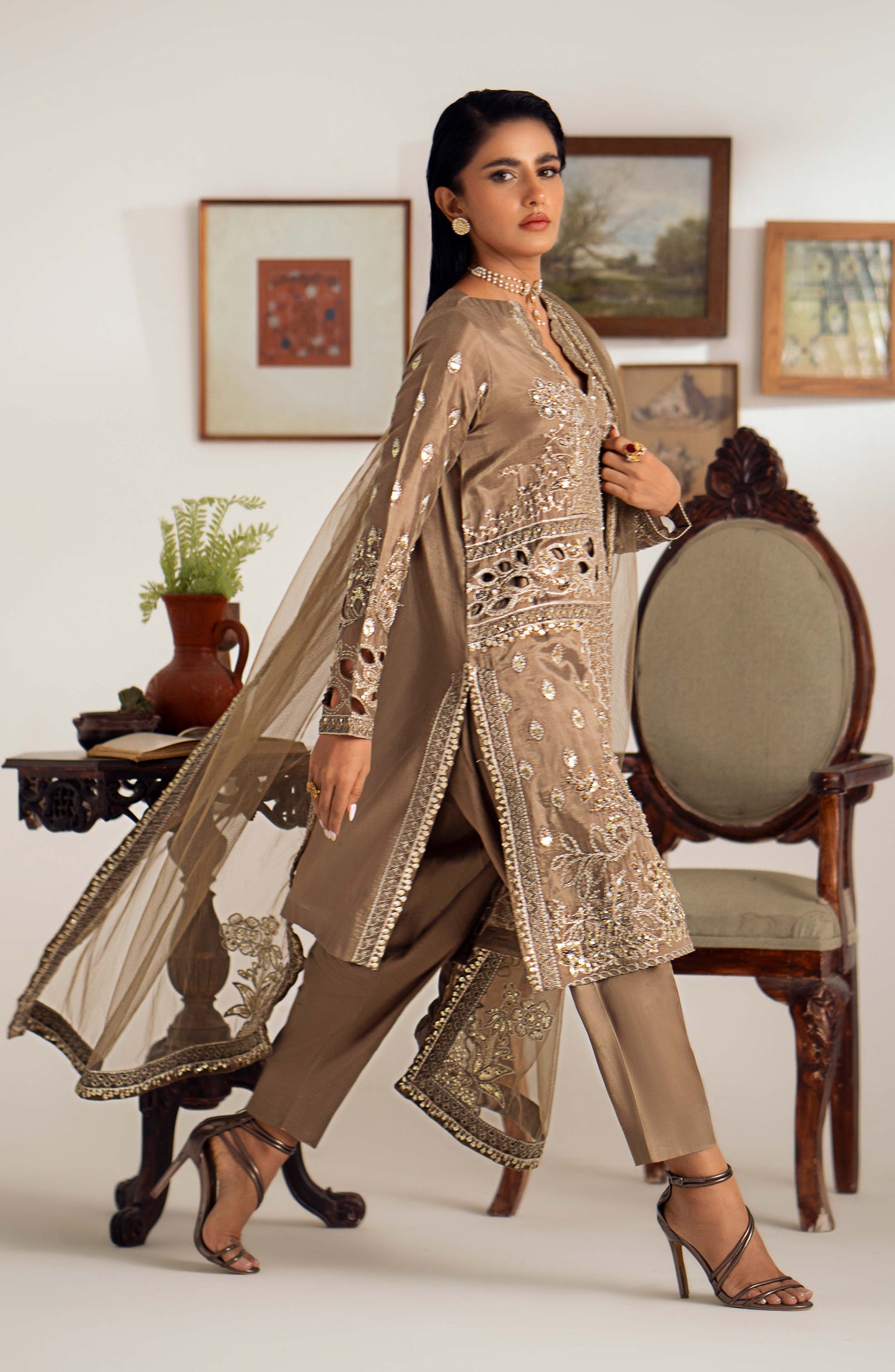 Maryum N Maria | Dastan Formals | ARELA - MS40029 - Pakistani Designer Dress - by Maryam N Maria | Type: Ladies Clothes - 100% Original at Saira Sultan