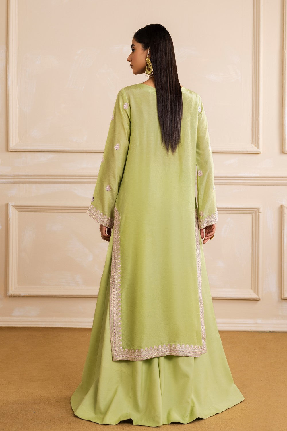 Maryum N Maria | Nora Collection | AUBREY - MW40151 M Lime Korean Silk