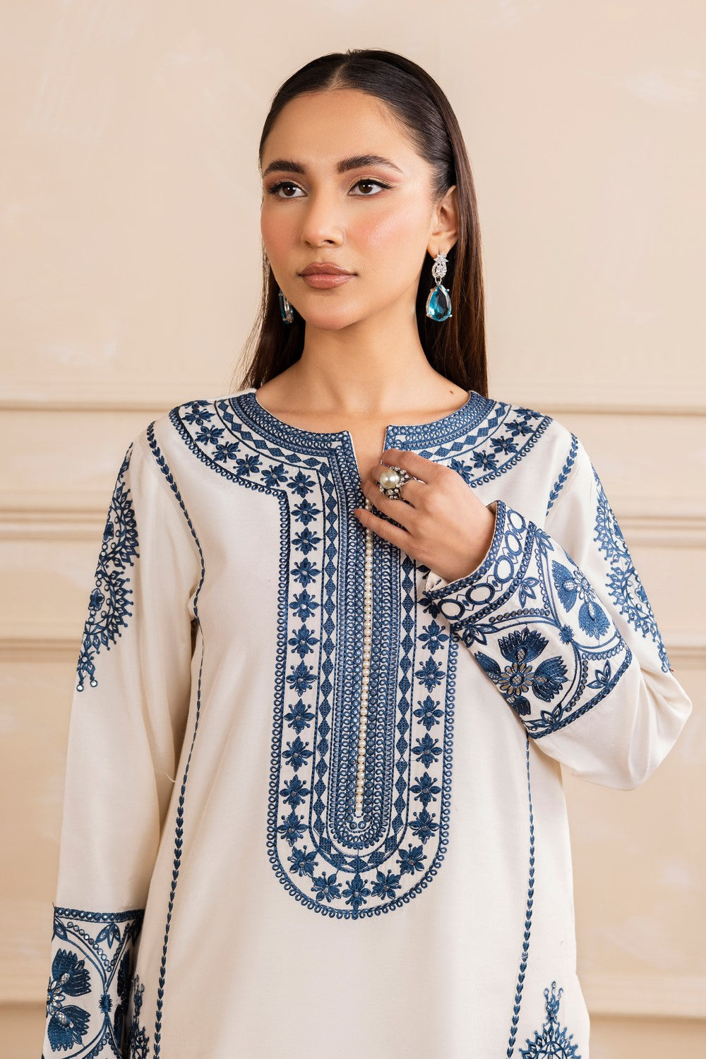 Maryum N Maria | Nora Collection | JULIA - MW40152 L Off White Viscose Cotton