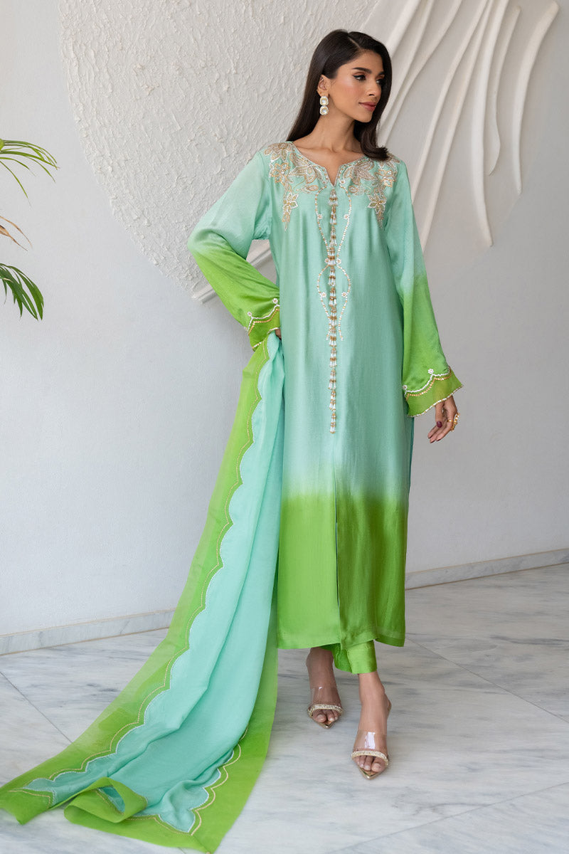 Chic Ophicial | Celenia Pret | Ombre Green L Light Ferozi
