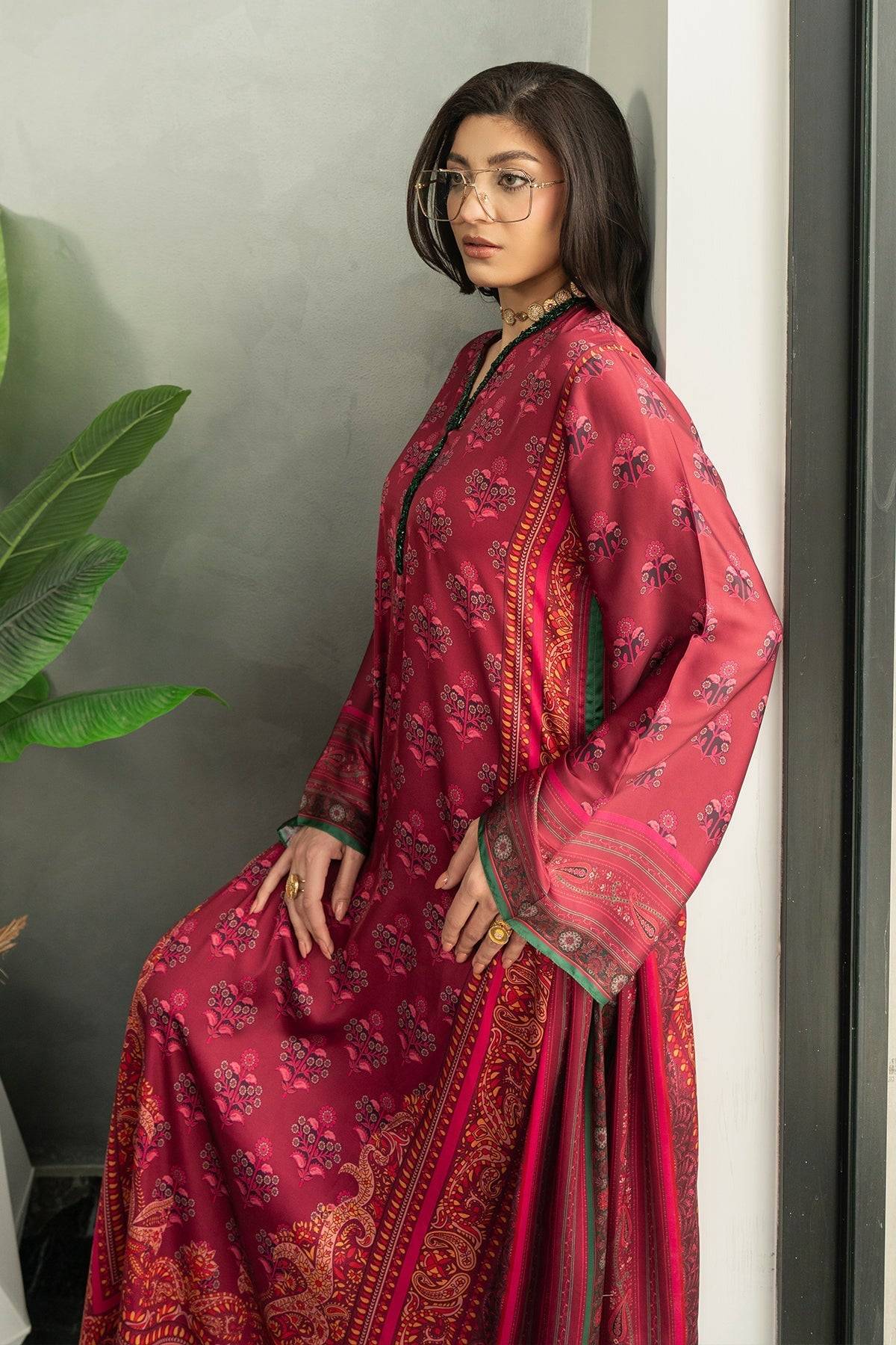 Erum Khan | Eid Edit 25 | Berry Babe - Pakistani Designer Dress - by Erum Khan | Type: Ladies Clothes - 100% Original at Saira Sultan