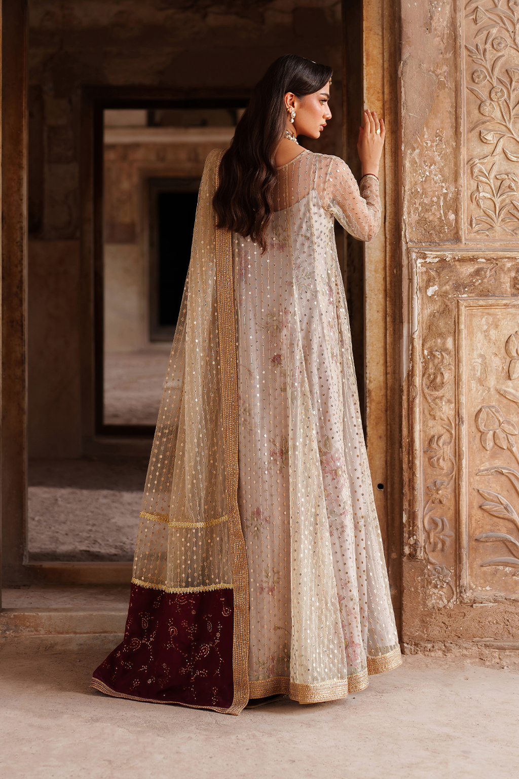 Iznik | Festive Formal | UE-548 Embroidered Net - Pakistani Designer Dress - by Iznik - Type : Ladies Clothes - 100% Original at Saira Sultan