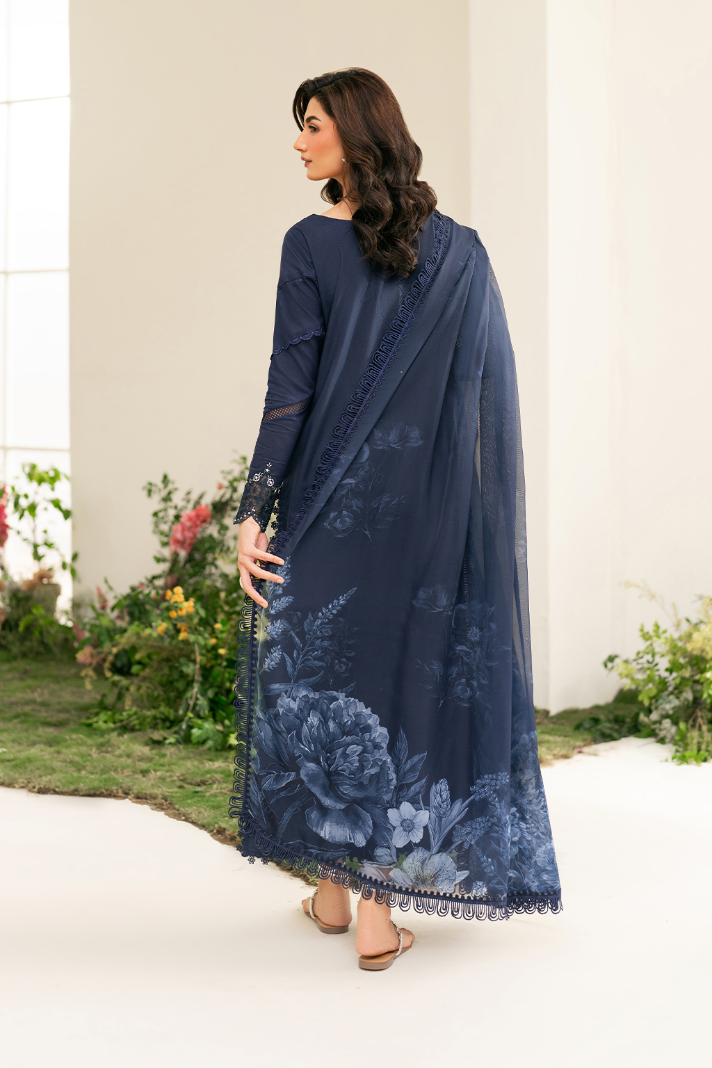 Iznik | Festive Edition | IFE-04 S Navy Blue Lawn
