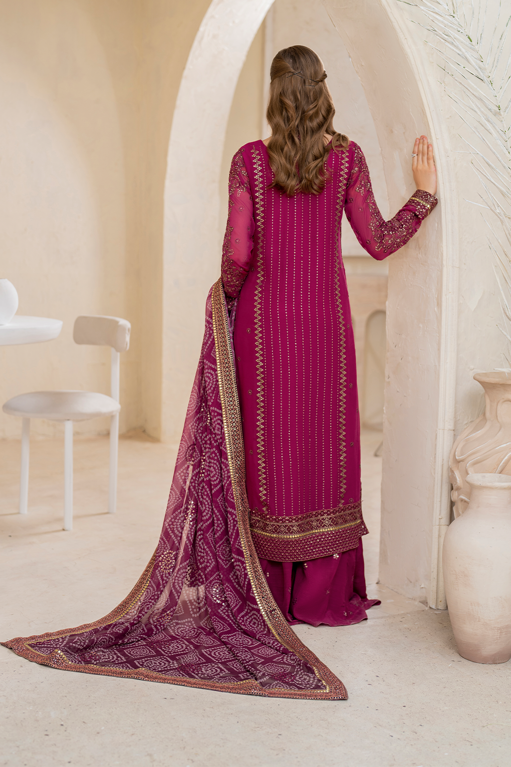 Iznik | Chinnon Chiffon | CC-45 Embroidered Chiffon - Pakistani Designer Dress - by Iznik | Type: Formal - 100% Original at Saira Sultan