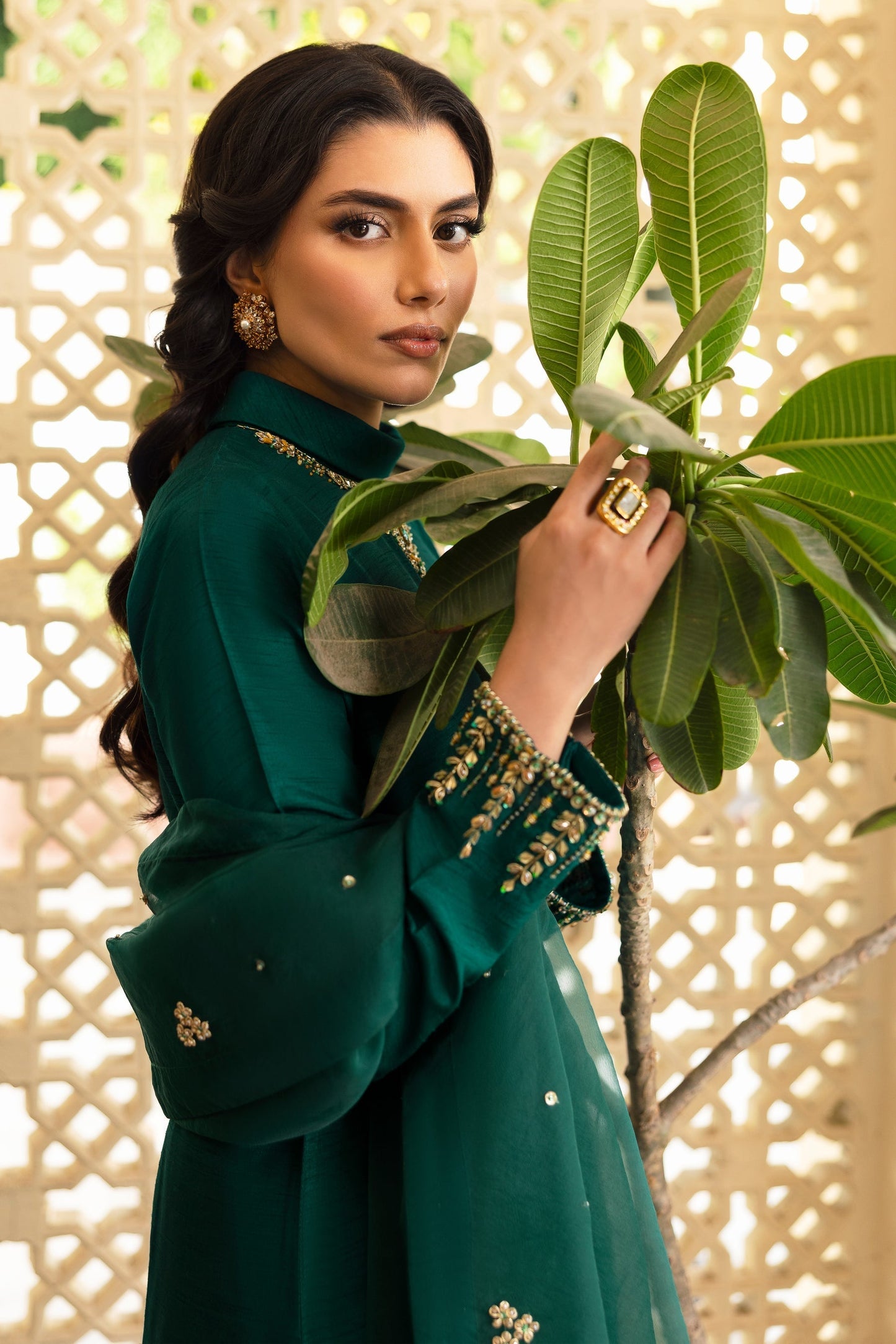 Naqshi | Rijaas Luxury Pret 24 | ZAUQ L Teal Green Indian Raw Silk