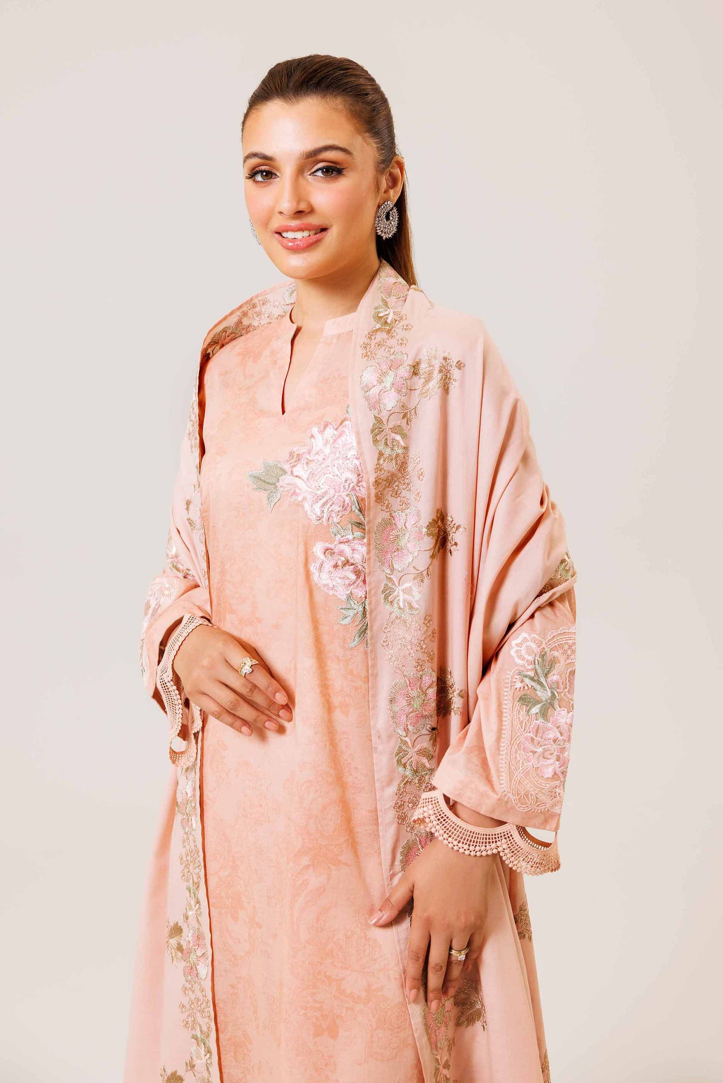 Nishat | Cross Season Edit | 42401984-1 M Pale Peach Lawn