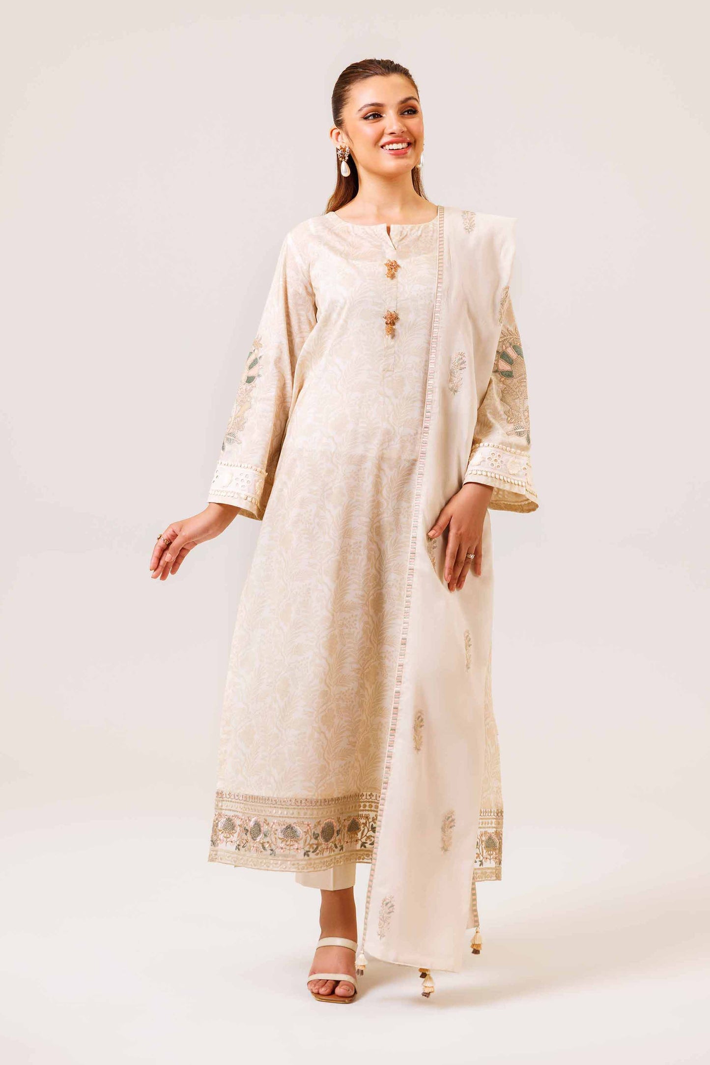 Nishat | Cross Season Edit | 42401985-1 XL Beige Lawn