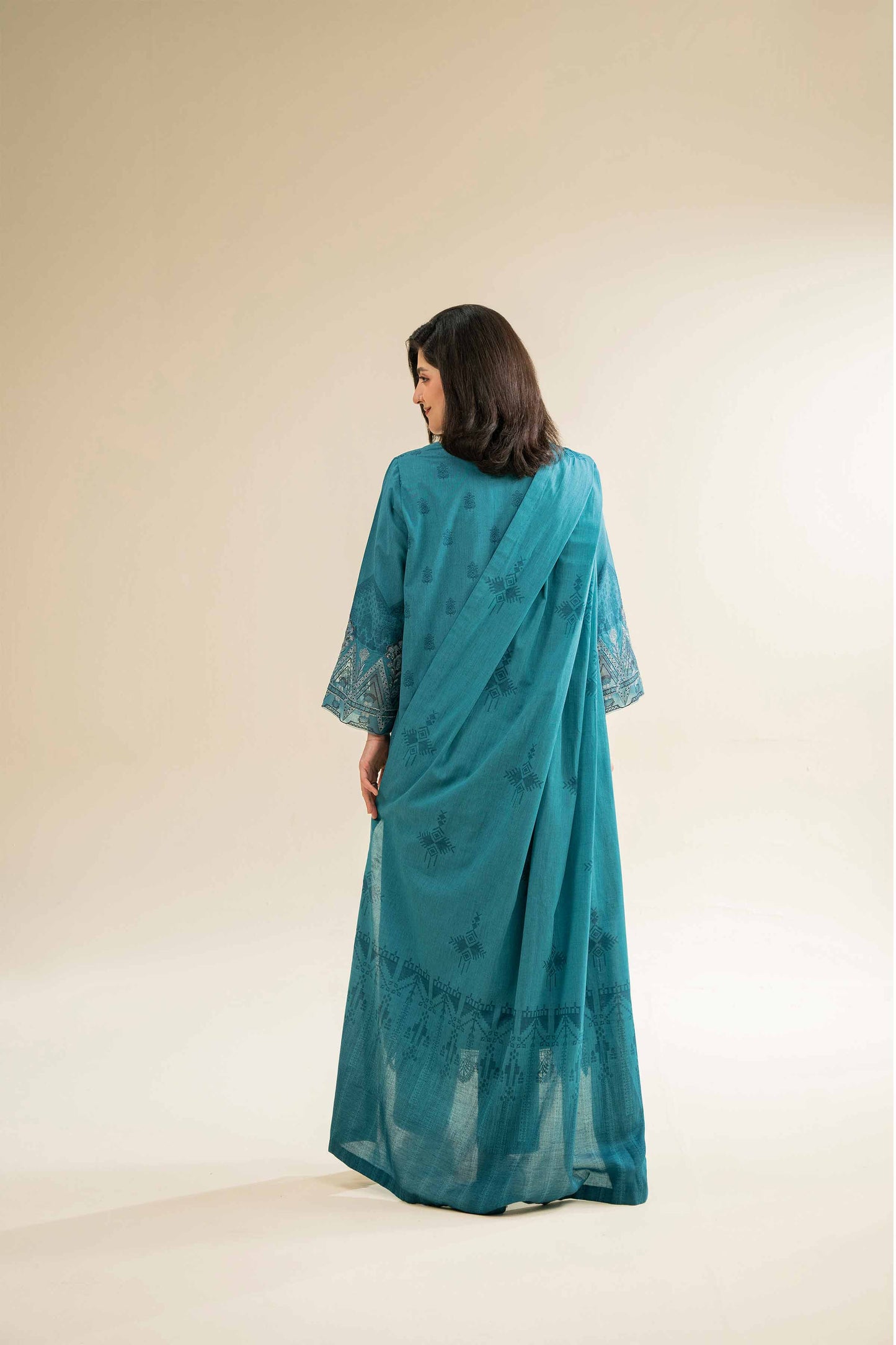 Nishat | Cross Season Edit | 42501044 S Teal Jacquard