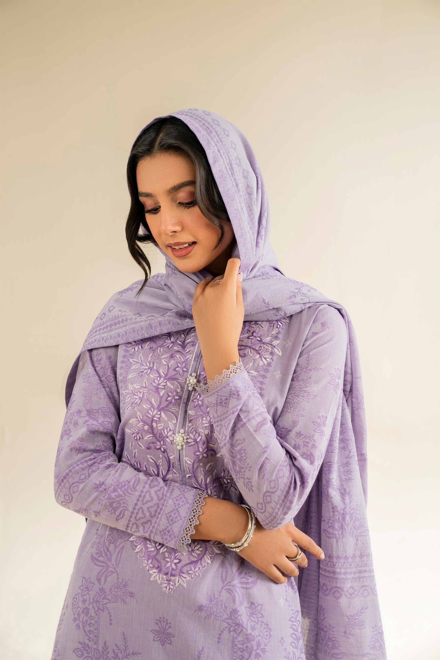 Nishat | Cross Season Edit | 42501045 L Lavender Jacquard