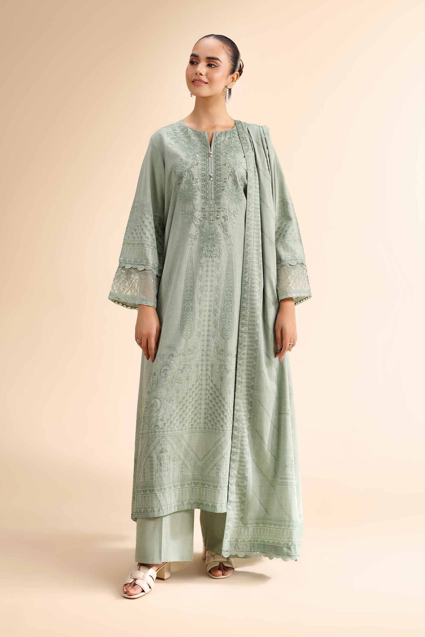 Nishat | Cross Season Edit | 42501046 XS Green Jacquard